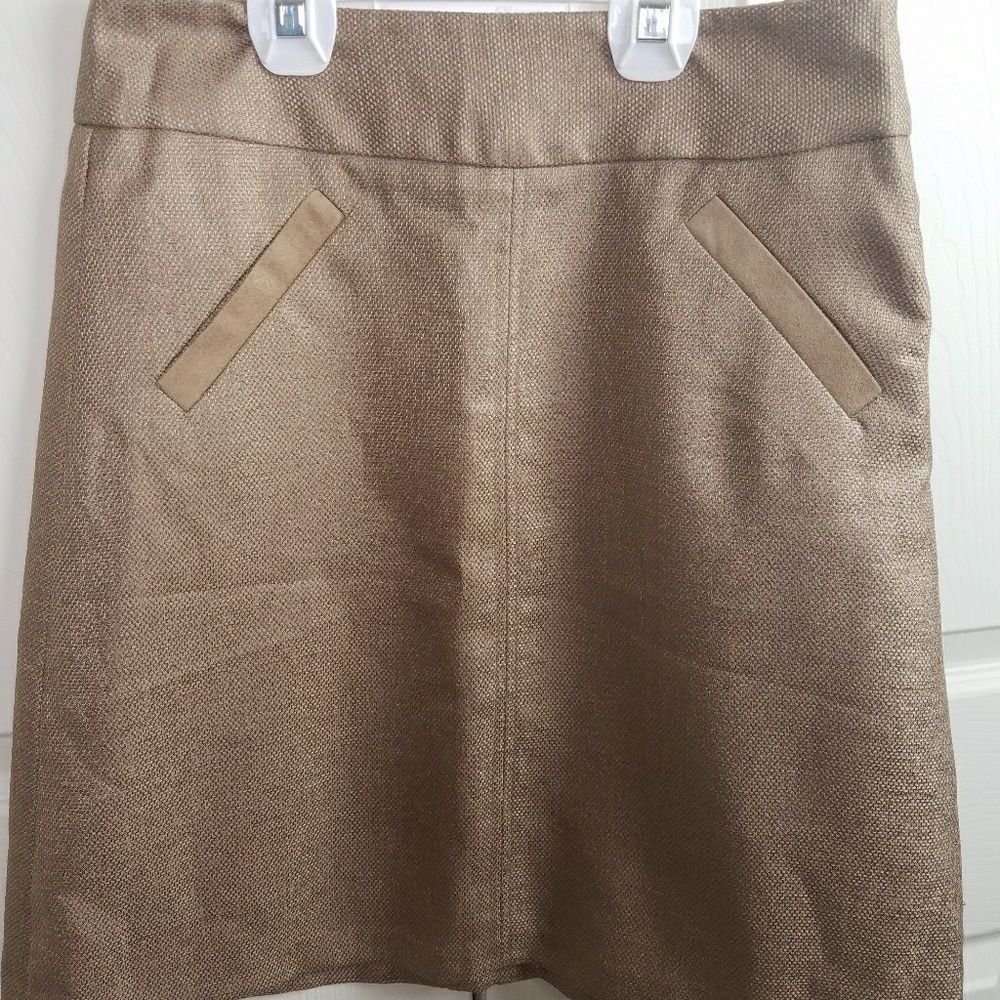 THE LIMITED COLLECTION tweed tan Career Skirt XS